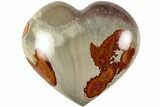 Wide, Polychrome Jasper Heart - Madagascar #205263-1